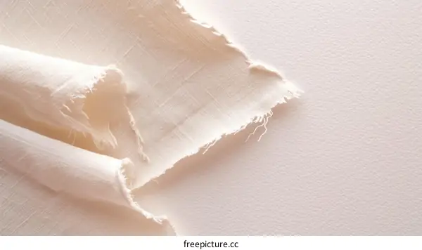 Close-up of crumpled beige linen fabric