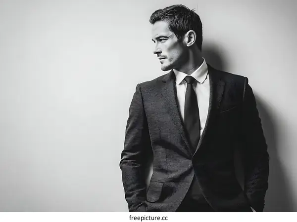 Stylish Businessman in Elegant Suit