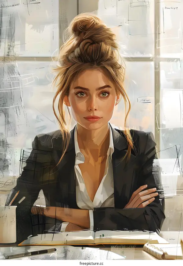 Illustration of a businesswoman
