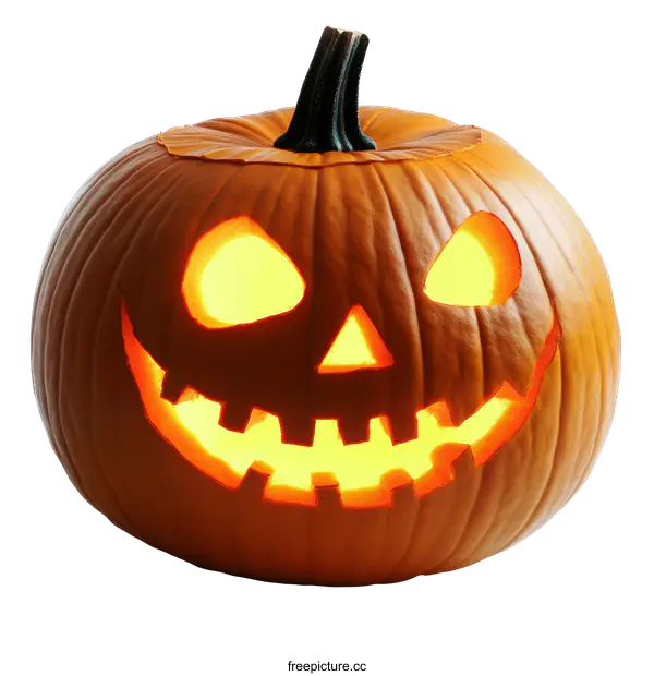 [Transparent Background PNG]Halloween Pumpkin Carving with Light