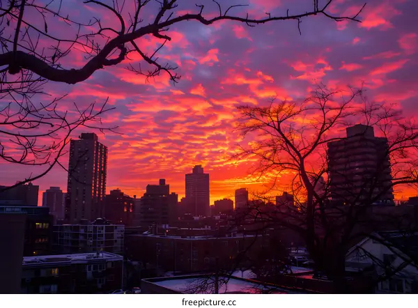 New York City Skyline at Sunset