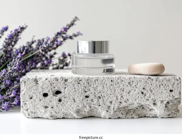Elegant Lavender and Cosmetic Display