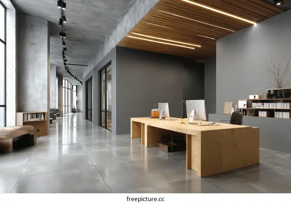 Modern Concrete Office Interior Design