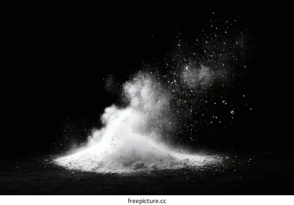 White Powder Explosion Abstract Background