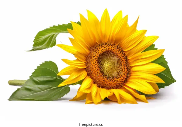 Close-Up of a Single Sunflower in Full Bloom
