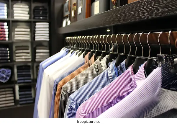 Menswear Clothing Display in a Retail Store