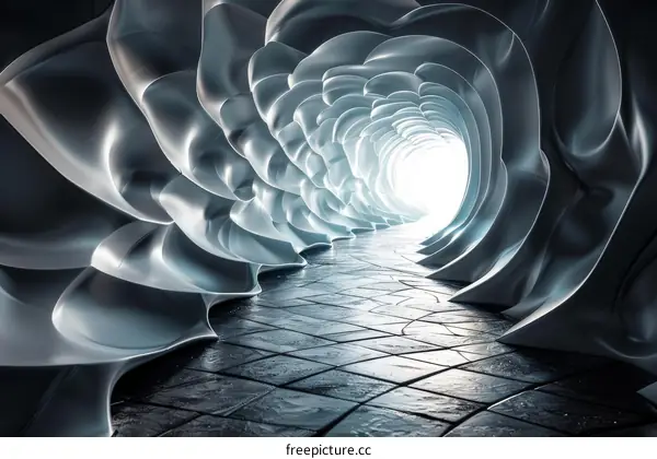 Futuristic Tunnel with Parametric Design