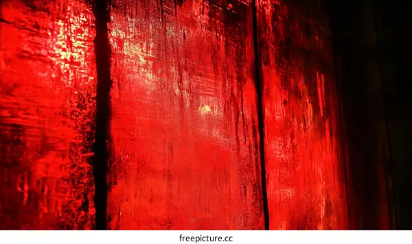 Abstract Red Art Painting with Texture