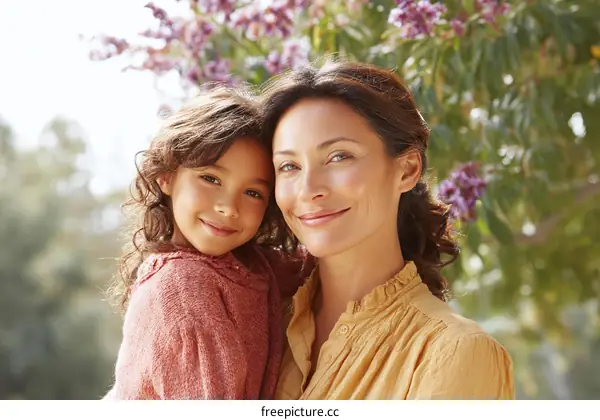Mother and Daughter Portrait Outdoors