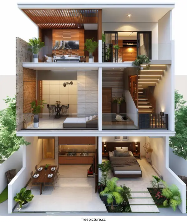 Modern House Design with Open-Plan Living