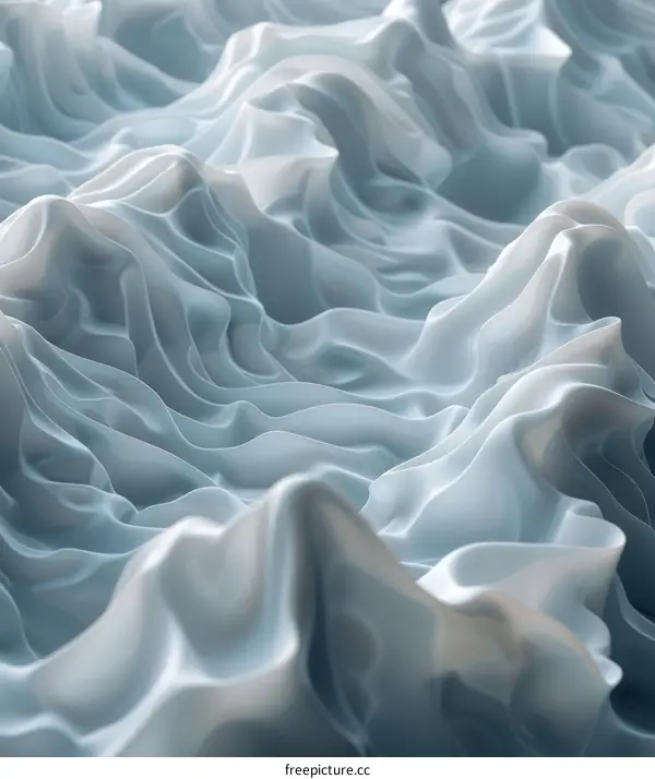Abstract Flowing Water: White Water Waves in Nature