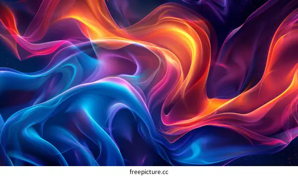 Abstract colorful wavy shapes
