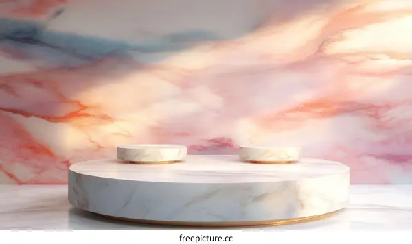 Elegant Marble Podium Display Background