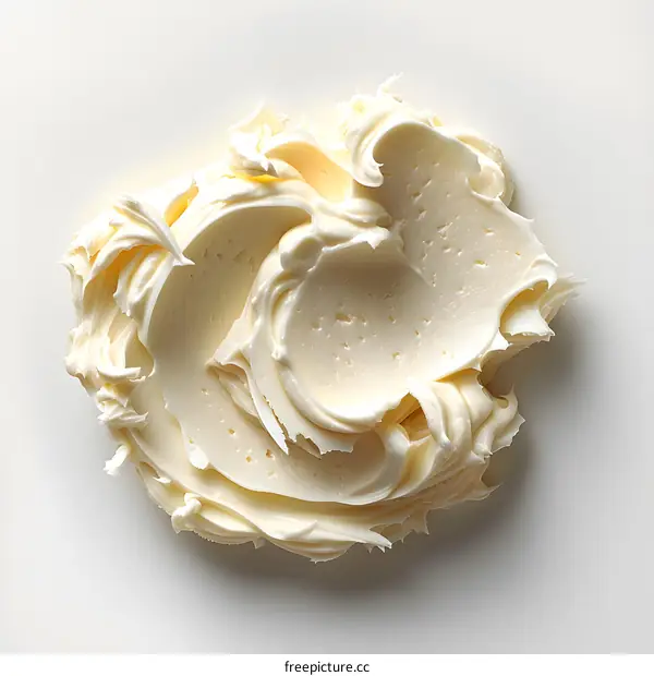 Close-up of a white cream