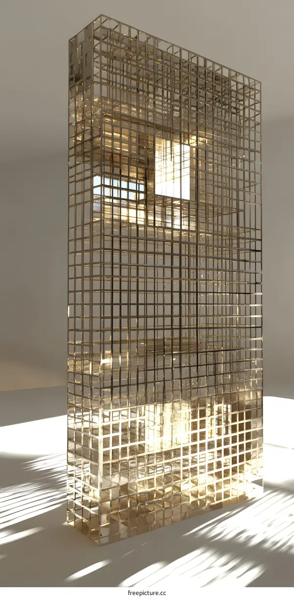 Abstract Geometric Structure Design Rendering 3D Model