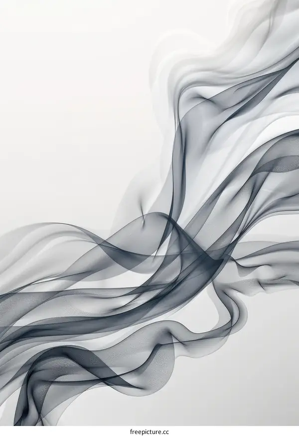 Black and white abstract smoke or silk