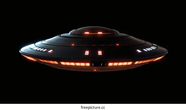 Futuristic UFO Spacecraft Illustration
