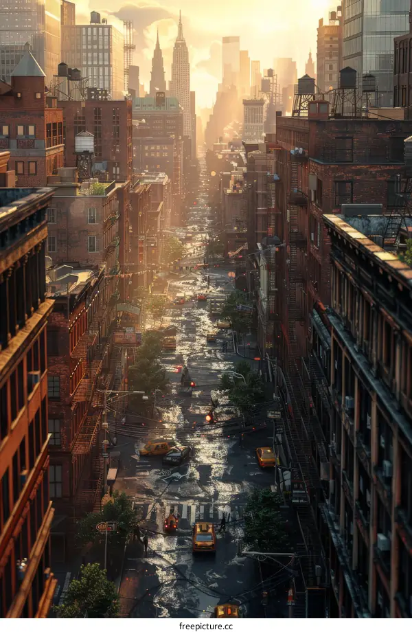 Deserted City Street