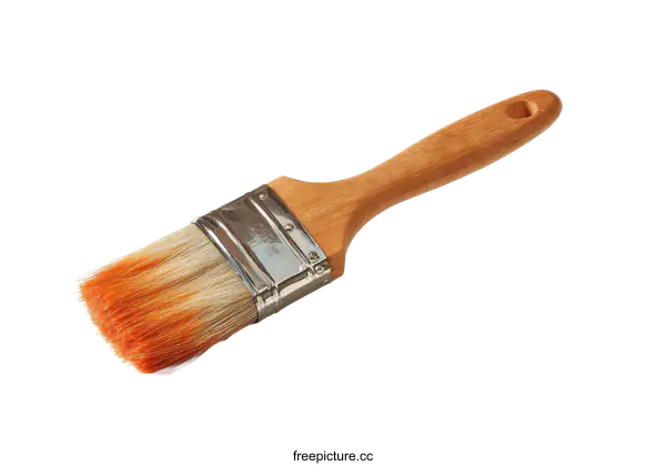 [Transparent Background PNG]Wooden Paintbrush on White Background