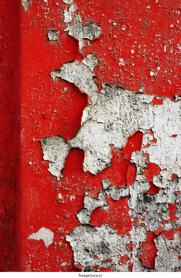 Peeling Red Paint Texture