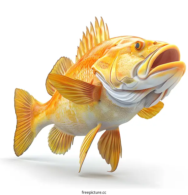 Orange Fish with Open Mouth
