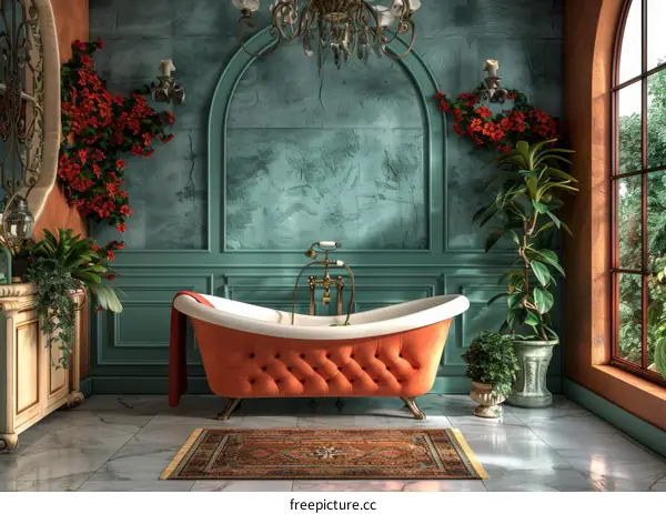 Luxurious Vintage Bathroom Interior Design
