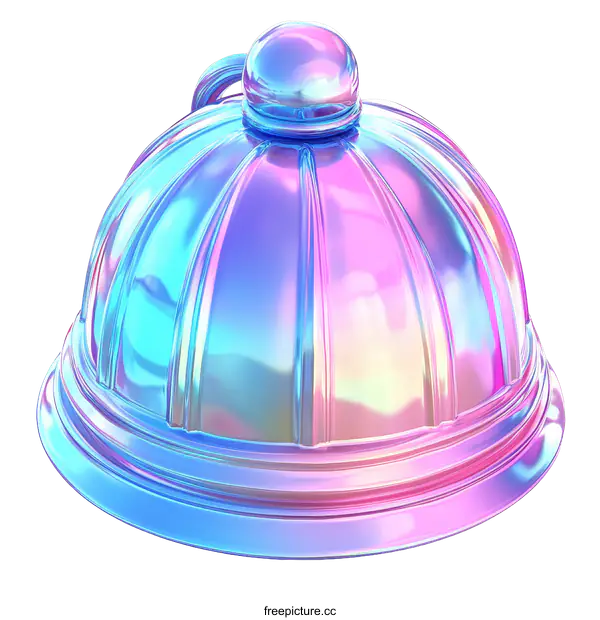 [Transparent Background PNG]Holographic Dome Cap Abstract Design