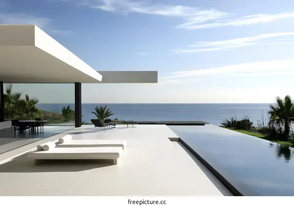 Modern Architecture Luxury Villa with Infinity Pool and Ocean View