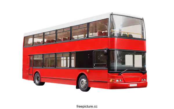 [Transparent Background PNG]Classic Double Decker Bus Illustration
