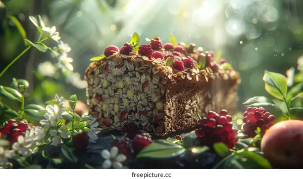 Close-up Photo of a Raspberry Cake