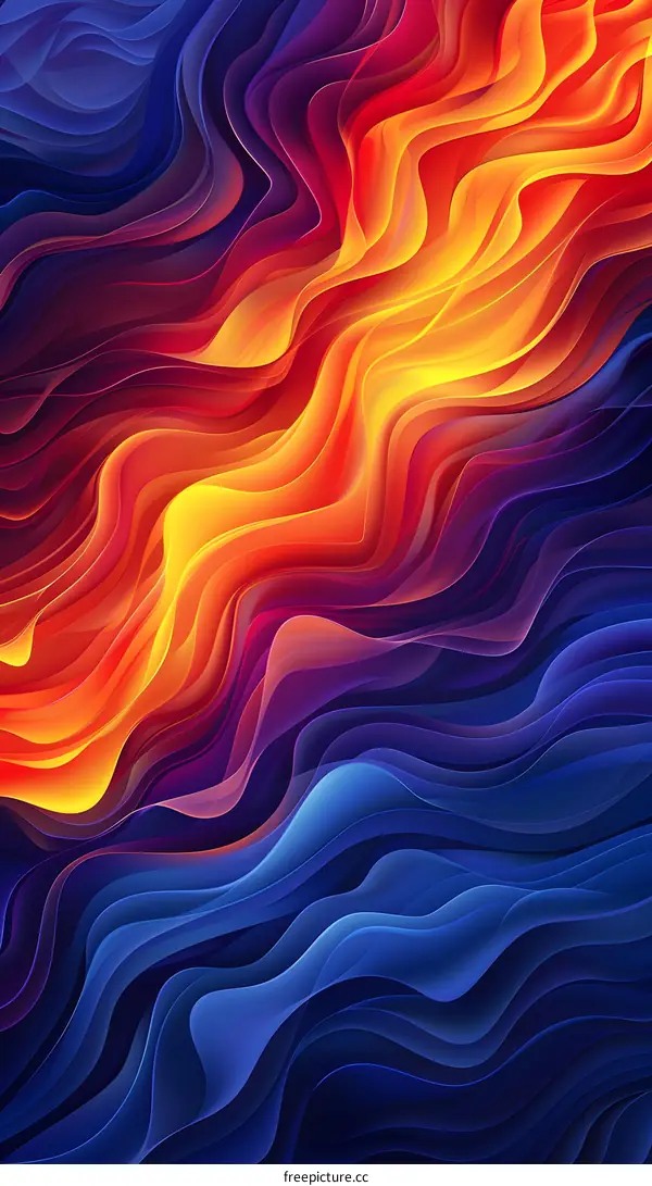 Wavy vibrant colorful abstract background