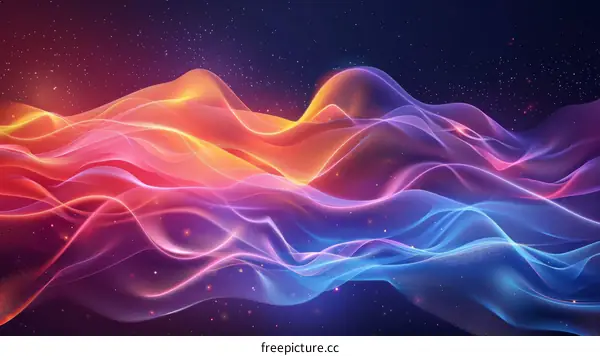 Abstract Colorful Flowing Waves Background Design