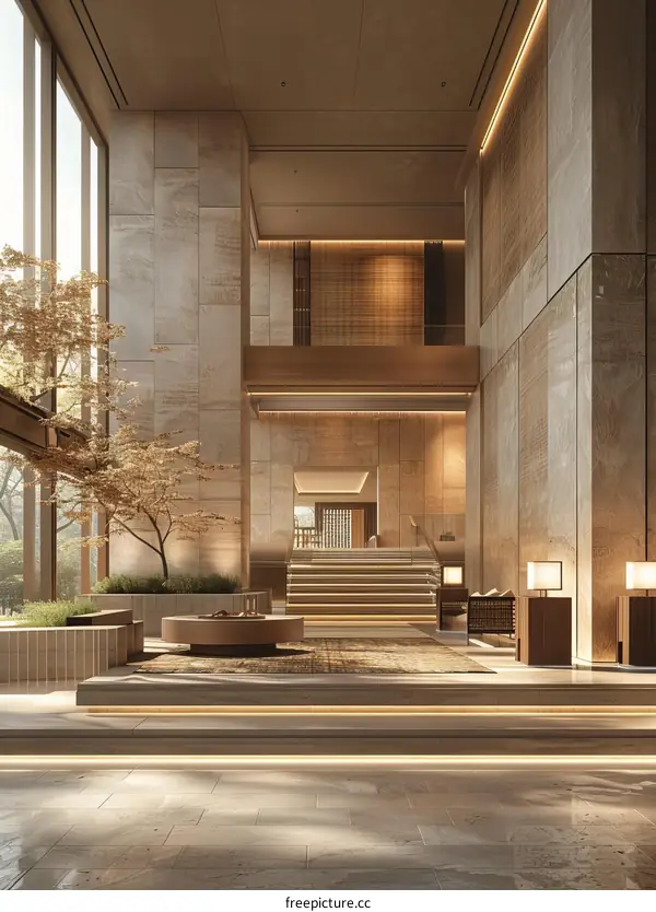 Luxurious Hotel Lobby Interior