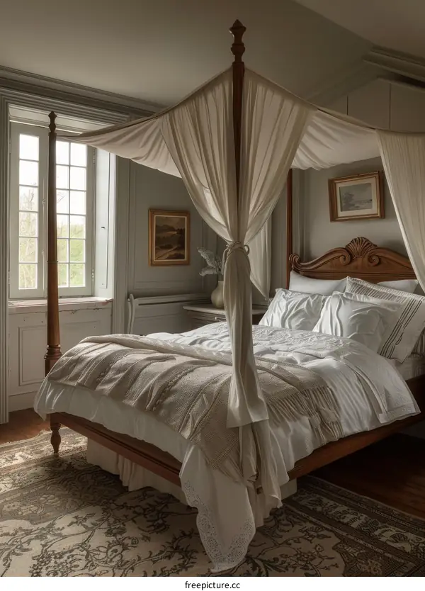 Elegant Bedroom with Canopy Bed