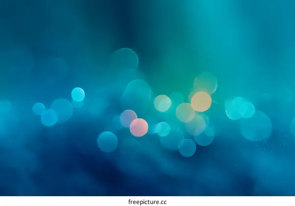 Abstract Bokeh Background in Teal