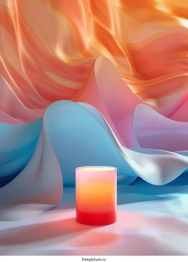 Colorful Abstract Candle Design