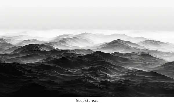 Black and White Mountain Peaks