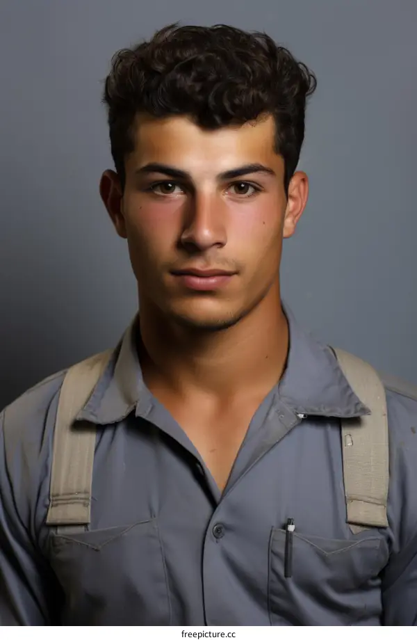 Portrait of a young male construction worker
