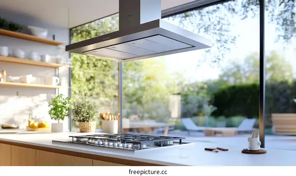 Modern Kitchen with Outdoor View