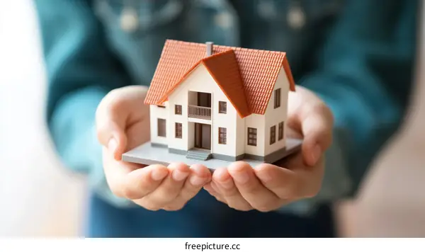 Model House Held in Hands  Real Estate Investment