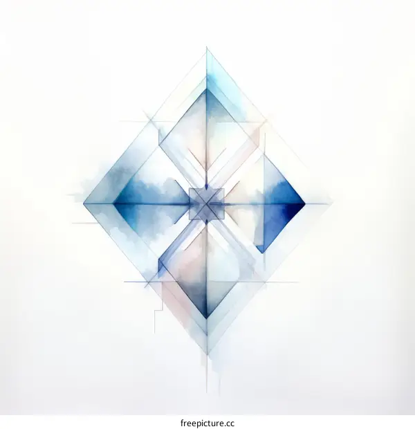 Blue and Gray Geometric Illustration