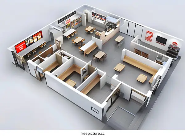 Restaurant Interior Design Floor Plan