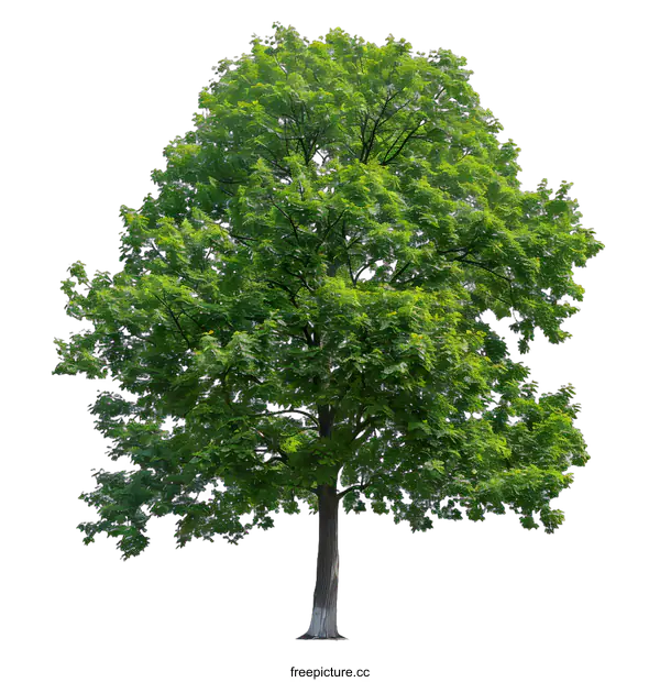[Transparent Background PNG]Isolated Green Tree on White Background