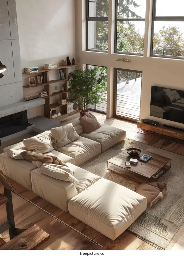 Modern minimalist living room