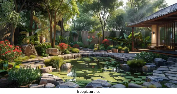 Tranquil Japanese Garden