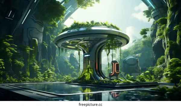 Futuristic Overgrown Ruins