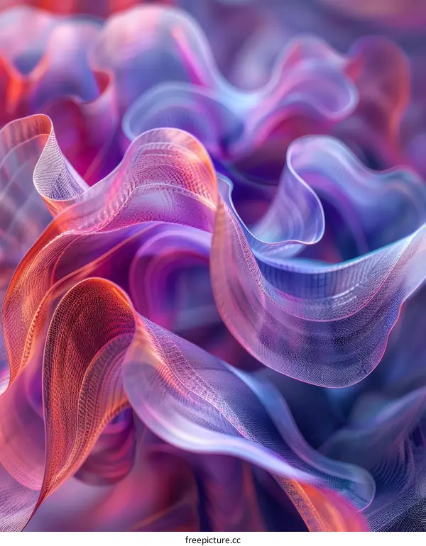 Abstract Colorful Flowing Shapes Background