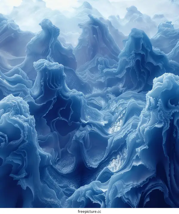 Blue and White Minimalist Abstract Painting