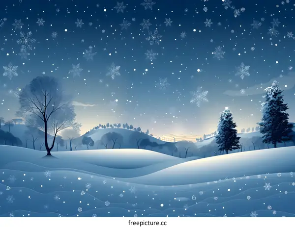 A Snowy Winter Landscape