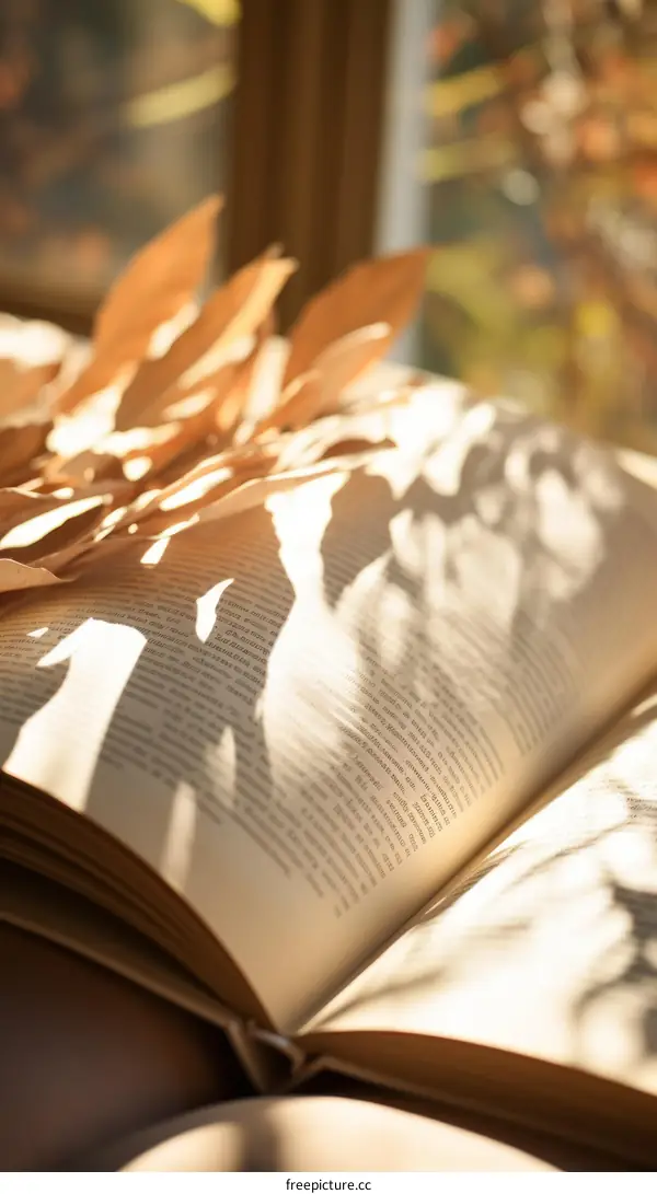 Autumn Leaves and a Book